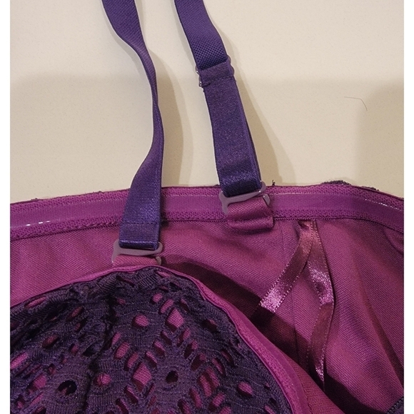 Lane Bryant Purple Crochet Dress with removable straps - Picture 8 of 9